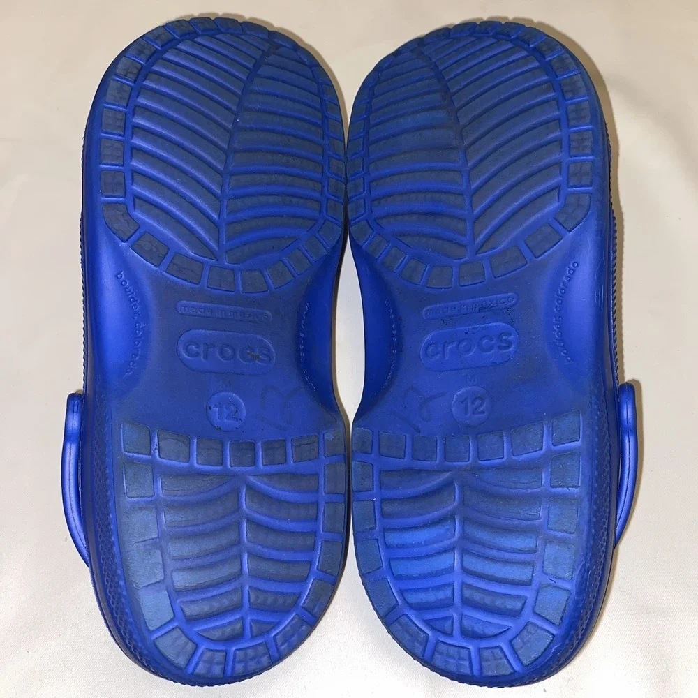 Crocs Royal Blue Men's Size 12‎ Jibbitz The Office Funny Humor